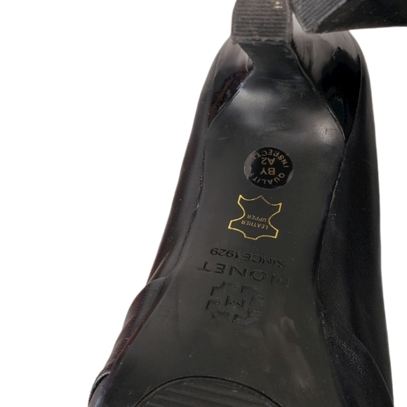 Vintage Monet Leather Peep Toe Heels - Picture 7 of 7